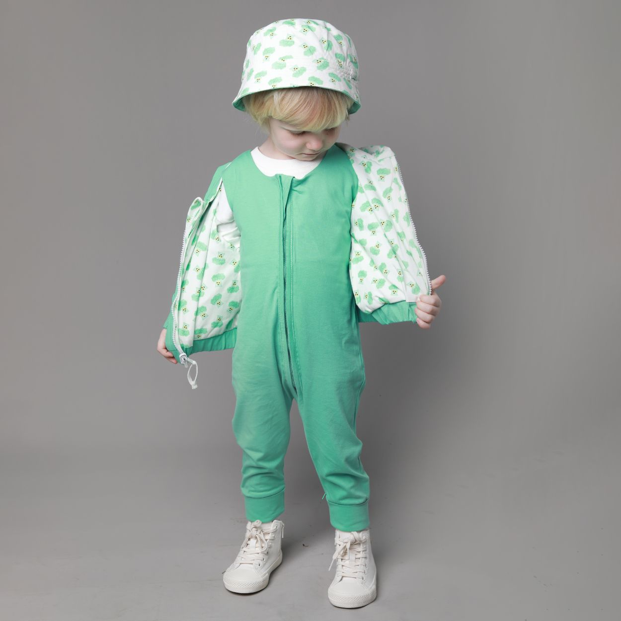 Two-way zip Bamboo Cotton Dungaree